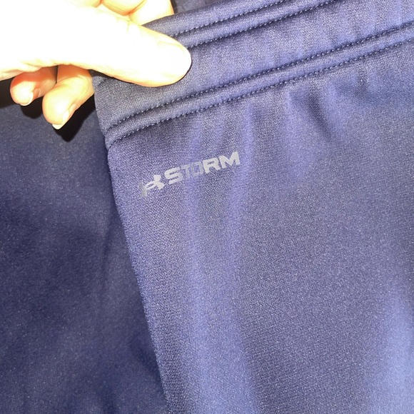 Under Armour Boys NEW YLG Navy Blue Loose Storm Logo Athletic Pants NWTS - Picture 6 of 6